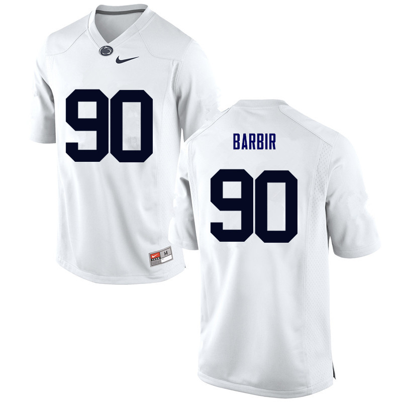 Men Penn State Nittany Lions #90 Alex Barbir College Football Jerseys-White